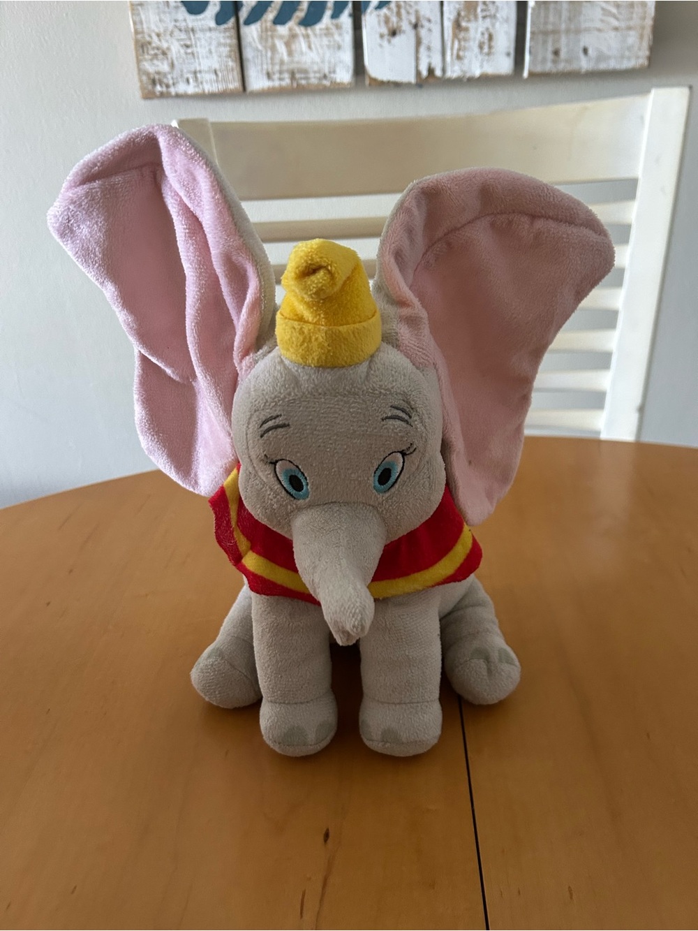 Disney Dumbo Plush Elephant with Pink Ears and Yellow Hat